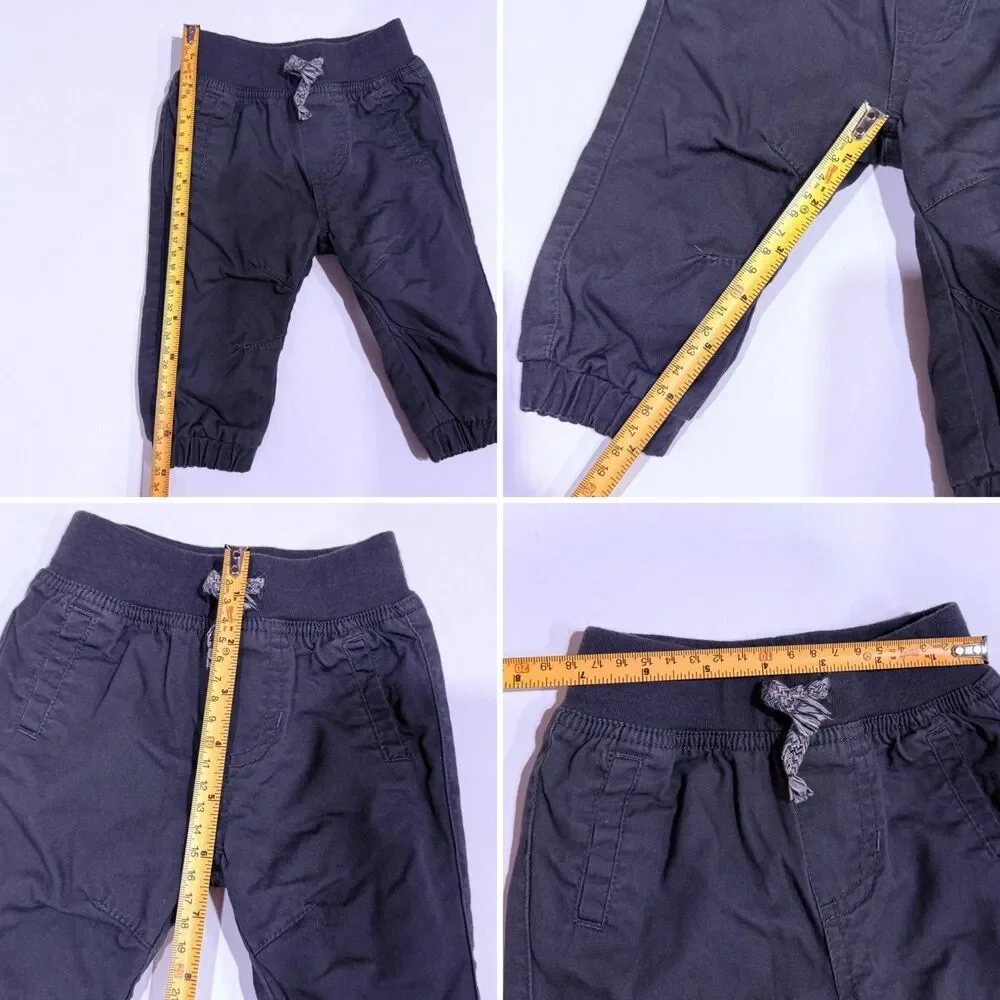 Carters Jogger Baby Boys 0-3 Months Olive Green Drawstring Chino Pull On Casual